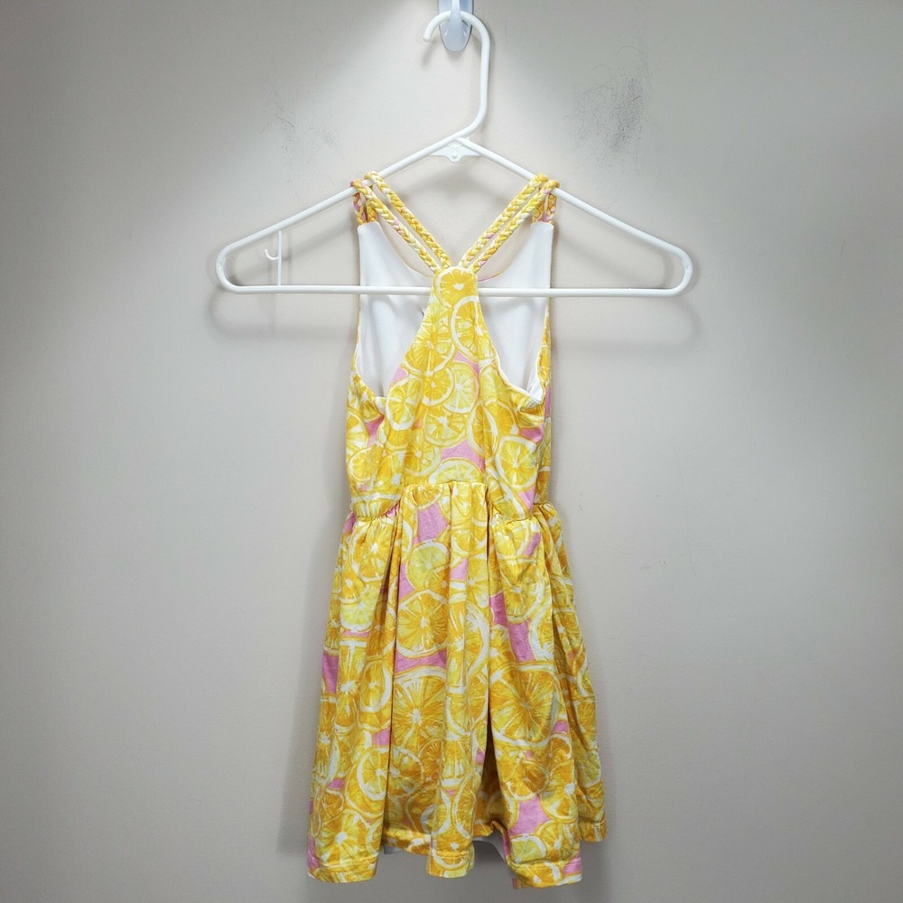 Tommy Bahama Girls Dress Sz 6 Yellow Pink Orange Slice Citrus Dress Spaghetti... - Picture 2 of 5